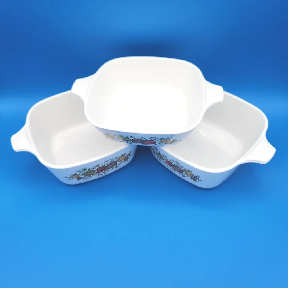 Corning Ware Spice of Life Set, One P-41-B 1 3/4 & Two P-43-B 2 3/4 Cup Dishes